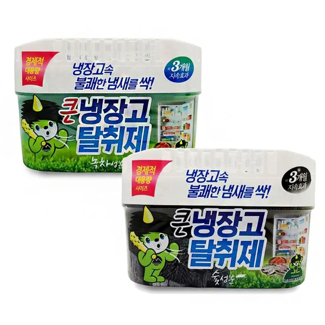 산도깨비 큰 냉장고 냄새 제거 숯 녹차 탈취제