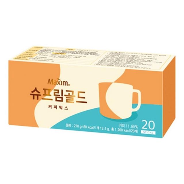 맥심 슈프림골드 20T 커피 믹스 부드러운 로스트