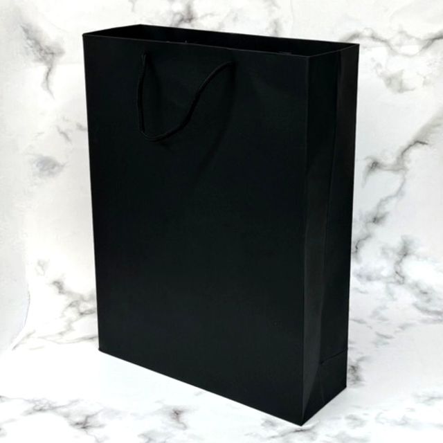 블랙 무지 세로 직사각쇼핑백 종이가방 대 무지쇼핑백