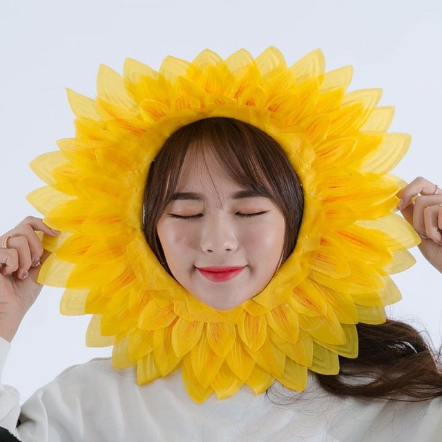 응원용품 해바라기얼굴 중 체육대회 운동회 장기자랑