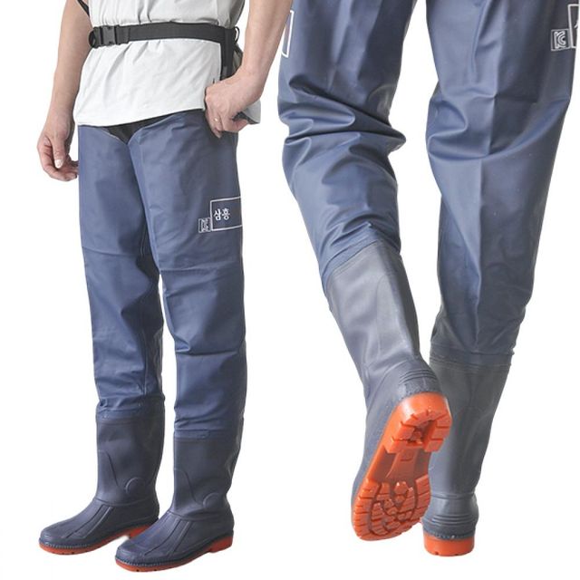 허벅지까지 슈마켓 오는 수중장화 290mm 교통안전우의
