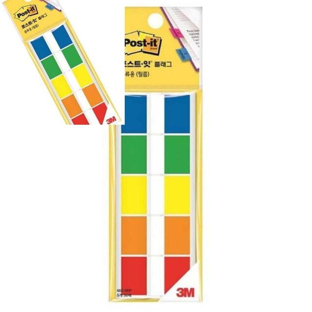3M 포스트잇 플래그 분류용 필름 44x25mm 인덱스탭 인덱스표기 잇플래그 페이지표시