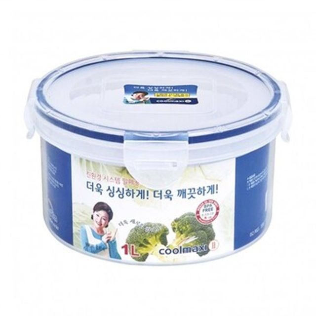 TBZ 원형 11호 공간활용 위생 밀폐용기 1L 플라스틱통