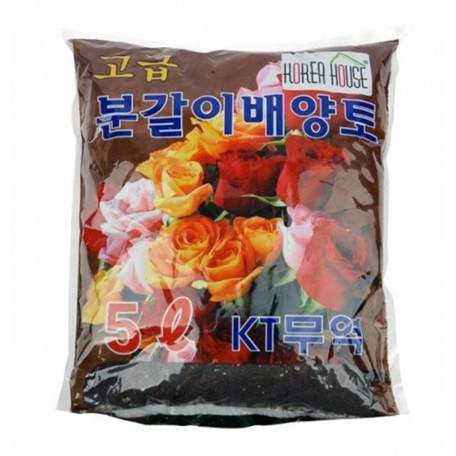 고급 가정원예용 분갈이배양토 5L 조경자재 흙갈이