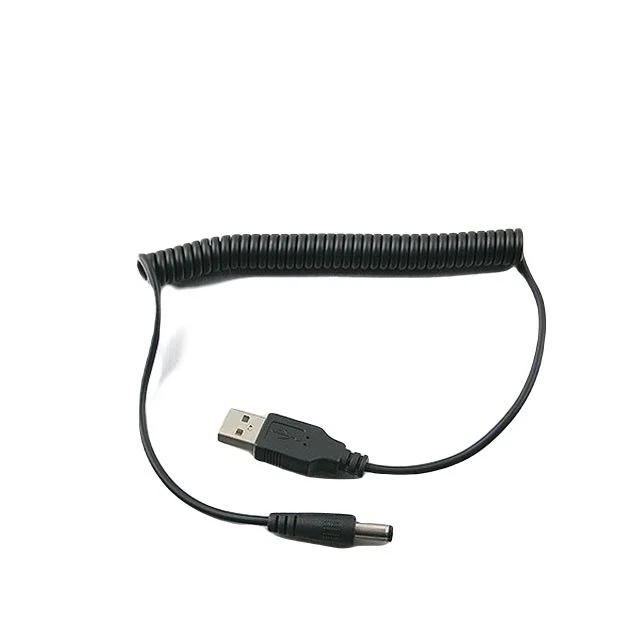 USB 전원 케이블 스프링 DC 5.5x2.1 USB 2.0 A
