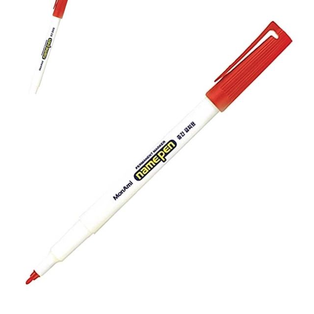 모나미 네임펜 F 중간글씨용 0.5~1.0mm 적 네임펜세트 모나미네임펜 유성펜 유성싸인펜