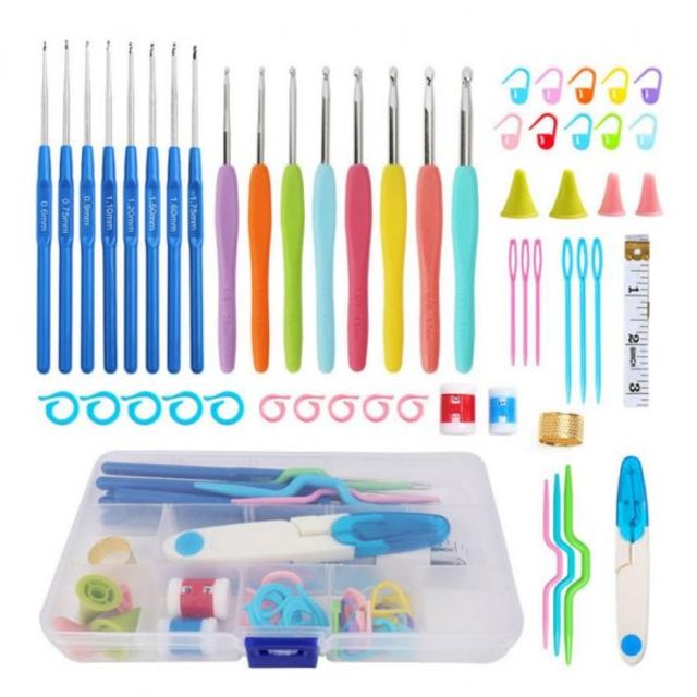코바늘 풀세트 뜨개질 바늘 DIY 53P 케이스