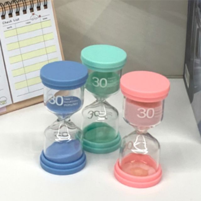 무소음 마카롱 탁상 타이머 30분 모래시계