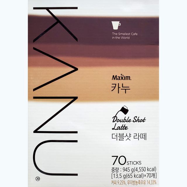 맥심 카누 더블샷라떼 부드러운 우유크리머 커피 70입