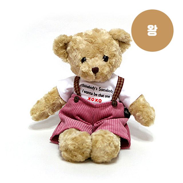 체크테디베어 브라운 왕 85cm 남자곰 동물인형 애착