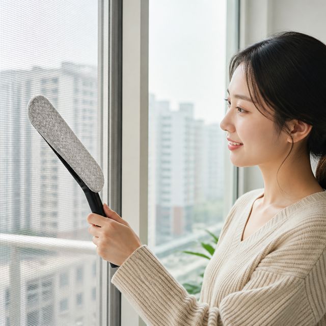 방충망 청소 브러시 베란다 창문 먼지 제거 솔 청소도구 스크린