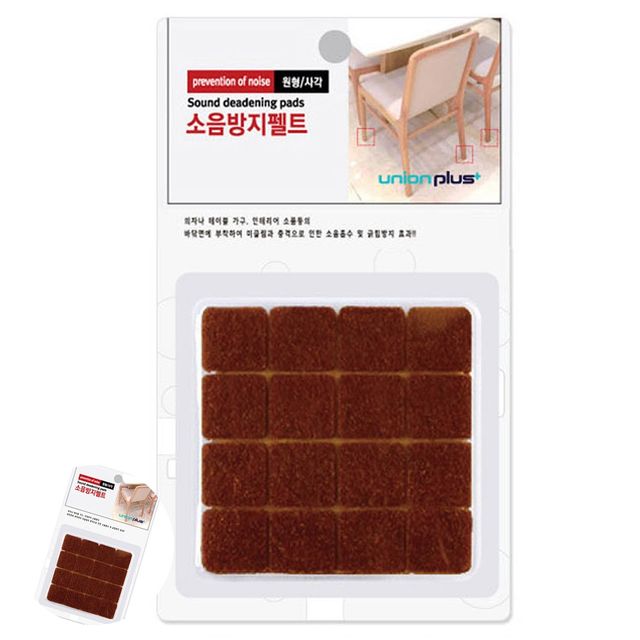 식탁소음방지 의자발커버 의자발 테이블다리 소음방지 펠트 사각형 18x18