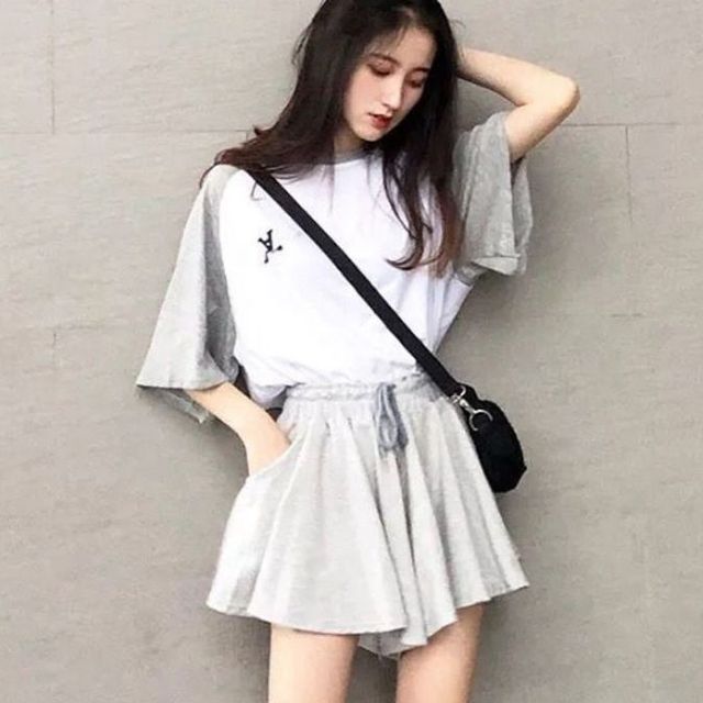 여자 치마 바지 반팔 츄리닝 미니 스커트 상하 세트