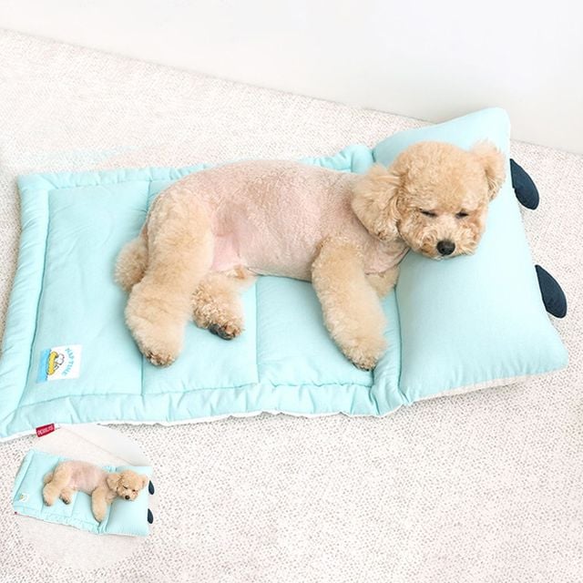 강아지 소파 스누피 낮잠베드 반려견 방석 블루