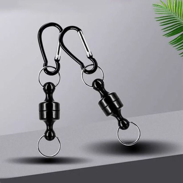 블랙 카라비너 홀더 분실 방지용 마그네틱 피싱 자석