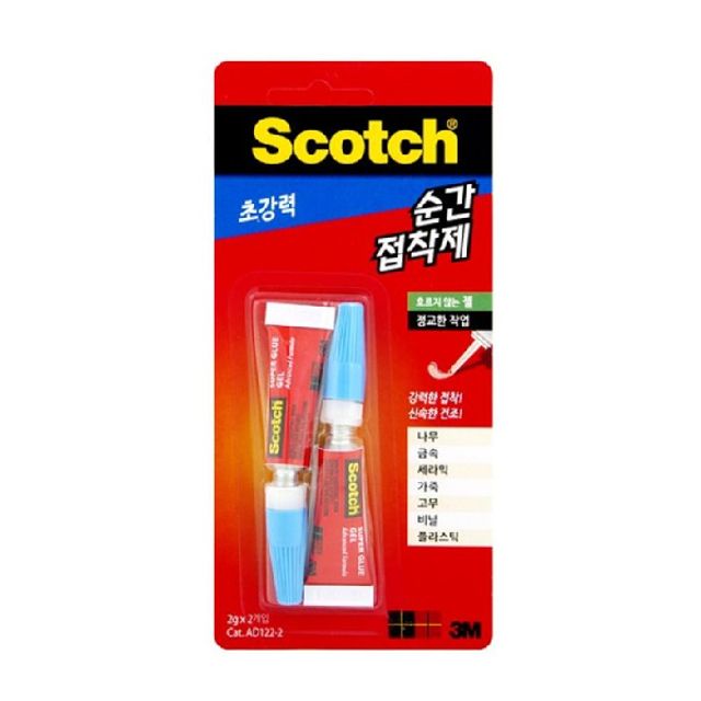 스카치 초강력 순간접착제 2gx2개 순간접착제 초강력