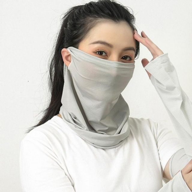 스카프 쿨링소프 쿨 귀걸이형 그레이 멀티스카프