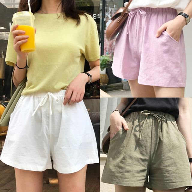 여름 블랙 마바지 팬츠 코튼 편한 린넨바지 린넨반 여성 여자