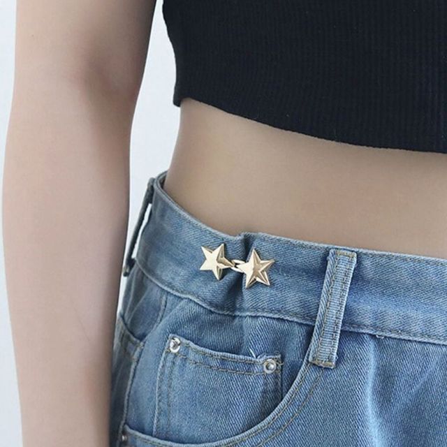 별모양 허리 클립 조절 밴드 클립형 단추 바지