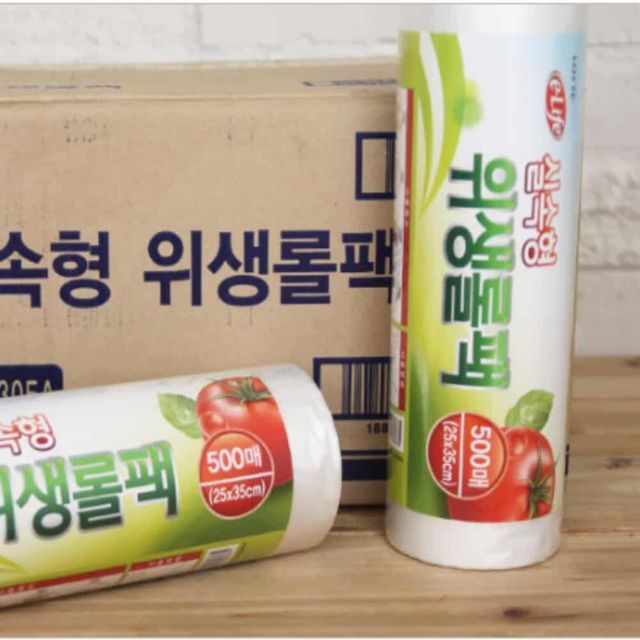 떼어쓰는 롤팩 25x35x500매 12개입 포장비닐 일회용비닐봉투 음식봉투 투명비닐봉지 비닐봉투
