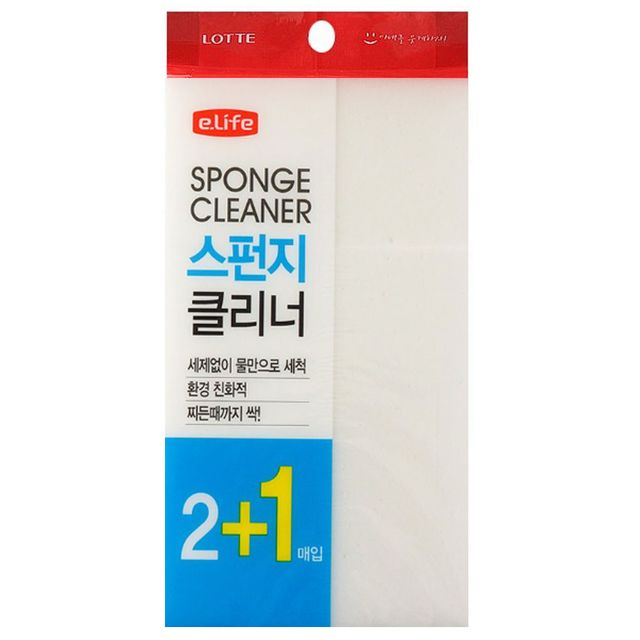 혜명몰 롯데이라이프 스펀지클리너 3매입 세탁기클리너 세면대마개 싱크대배수구커버 싱크대클리너 세탁조