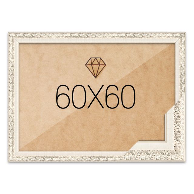 보석십자수액자 60x60 고급형 매트화이트