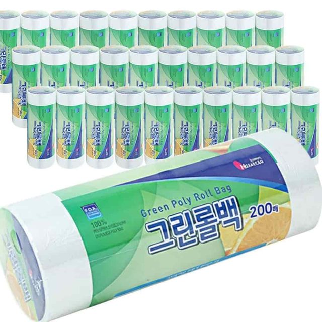 롤백 17x25cm 200매 30p 일회용위생백 일회용비닐백 위생비닐 보관용비닐