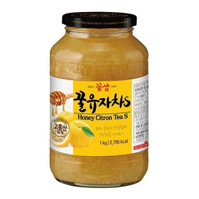 꽃샘 꿀유자차 S 1KG 대용량 유자꿀차 건강 음료