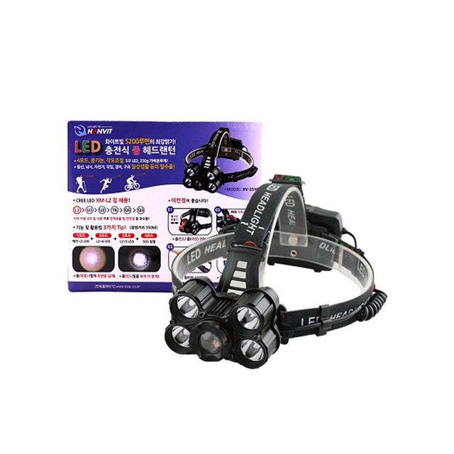 TBZ 한빛 5200루멘 LED 충전식 줌헤드랜턴(hv-25HD)
