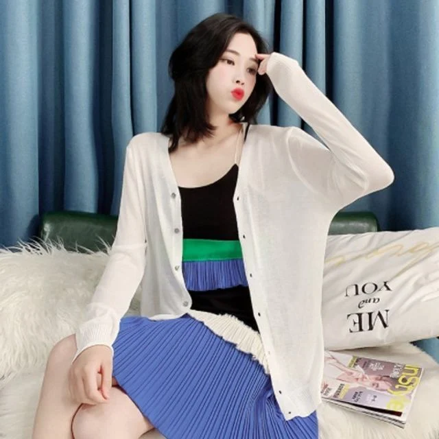 G001 데일리룩 LK 가디건 망사카디건