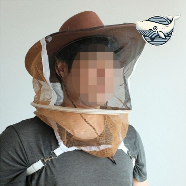 양봉 안전모와 장갑 방충 그물망 어깨끈 스타일