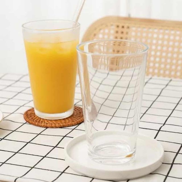 투명 유리컵 450ml 글라스컵 손잡이없는컵 라떼컵 홈카페잔 홈카페유리컵
