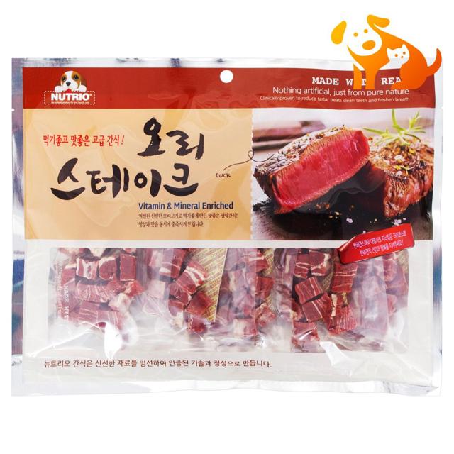 뉴트리오 오리 스테이크 400g 강아지 영양 간식 육포