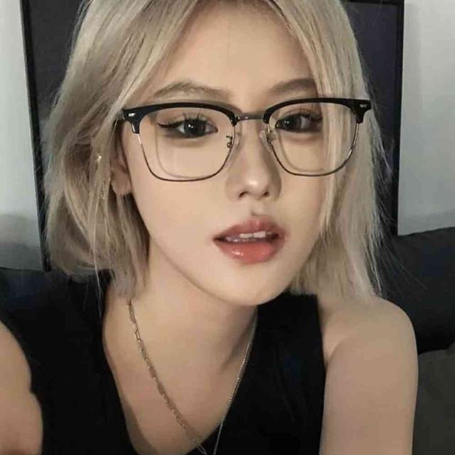 헌군 반뿔테 안경 컴퓨터안경 블루라이트차단뿔테 눈보호안경