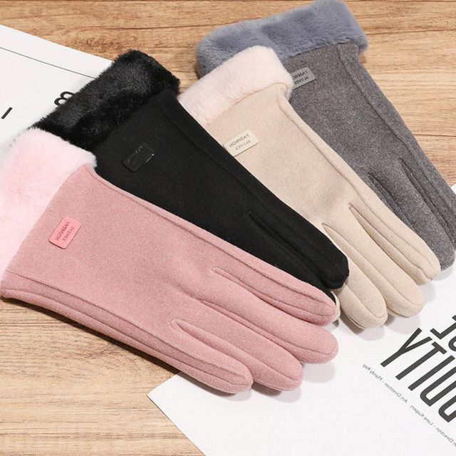 여성 스마트폰 터치 데일리 우아한 겨울패션 털장갑