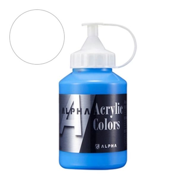 (알파) 미디엄바디실버 아크릴물감I 500mL 901 티타늄화이트 (6개입)