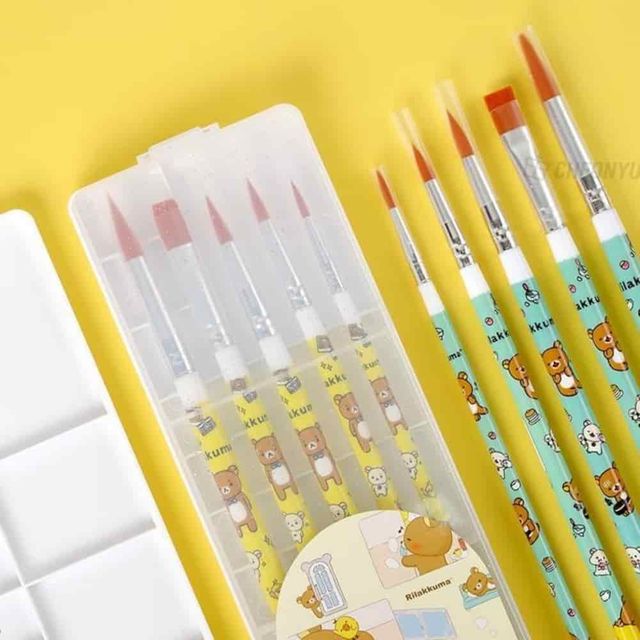 리락쿠마 붓x팔레트 붓팔레트세트 미술용붓 미술붓 그림붓
