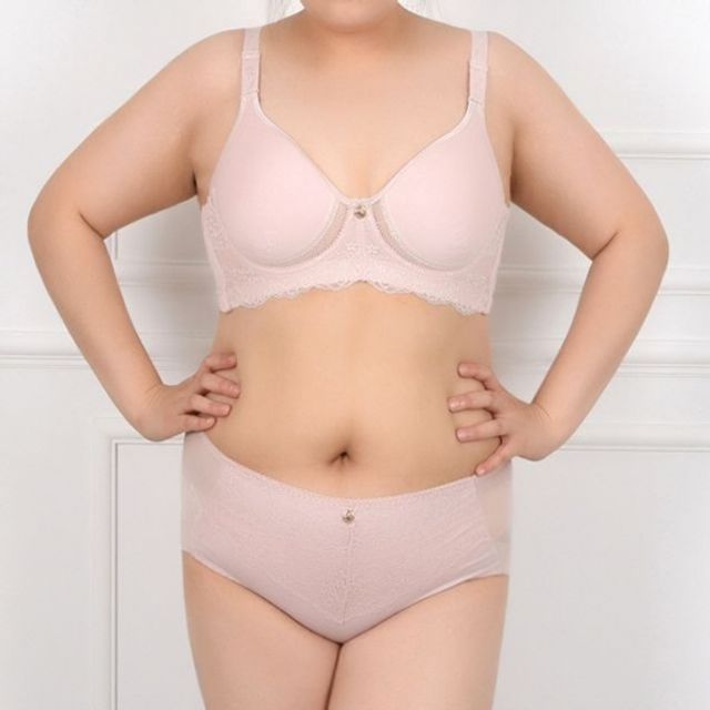 레이스브라 D컵 플라워 와이어 브라팬티세트