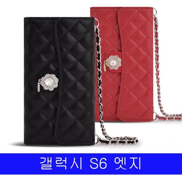BS 갤럭시 S6엣지 LMN 큐빅퀄팅 체인클러치 G925 케이스