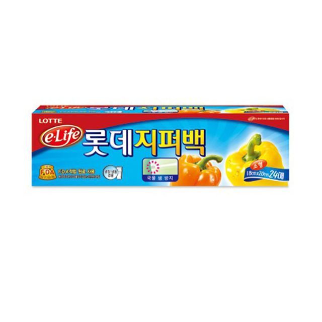 롯데 지퍼백(A) 30X35 20매 10개입 위생팩 대형 보관용