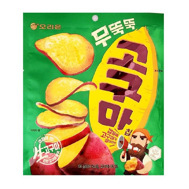 오리온 무뚝뚝 고구마 96g X3팩 껍질째 먹는 고구마칩