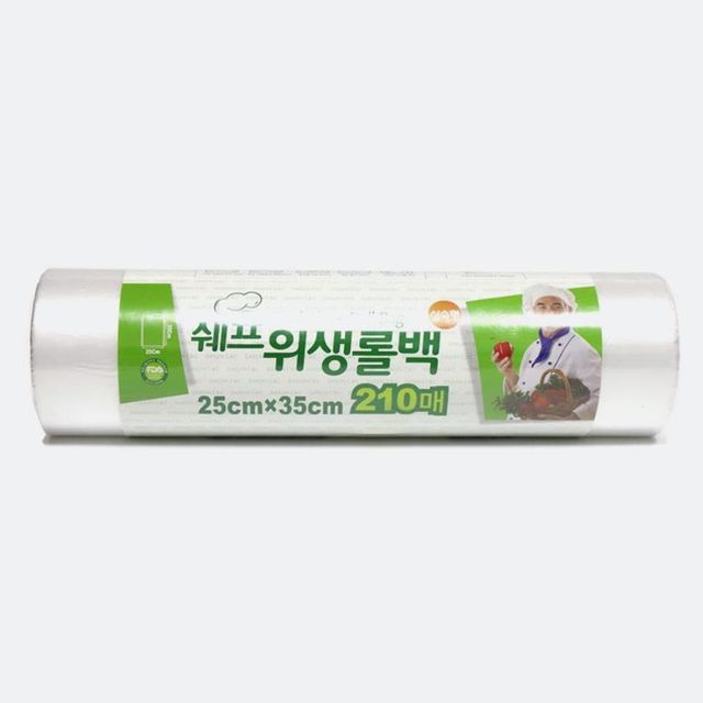 실속형 25x35 롤백 신선 210매 보관 식품 롤팩 비닐롤