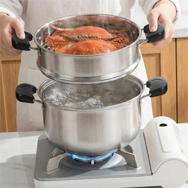 다용도 스테인리스 찜냄비 2단 인덕션 찜냄비 가정용 주방용 찜솥 멀티