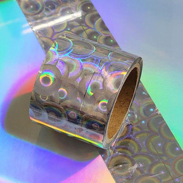 홀로그램 실버 반짝이테잎 30mm 다꾸용 데코테이프