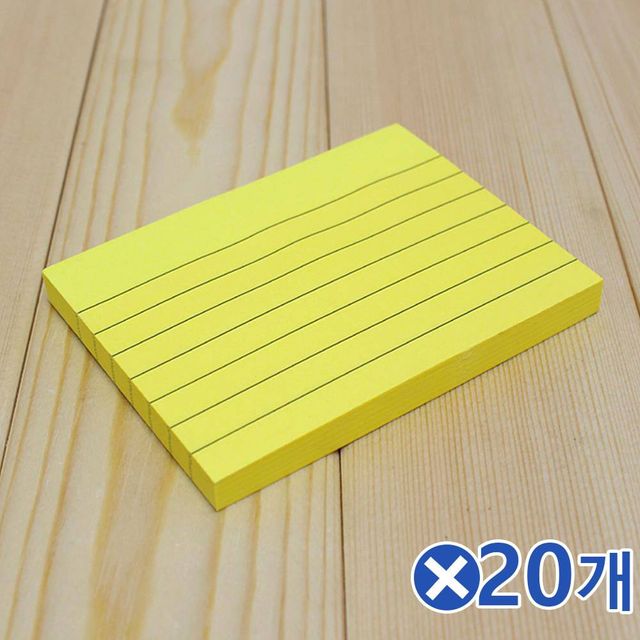 TBZ 다꾸 라인 접착메모지 100매 7.5x10cm-색상랜덤x20개