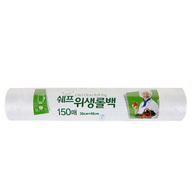 혜명몰 쉐프롤백 30cmX40cmX150매 롤비닐봉지 주방비닐 음식보관비닐 음식포장비닐 비닐팩