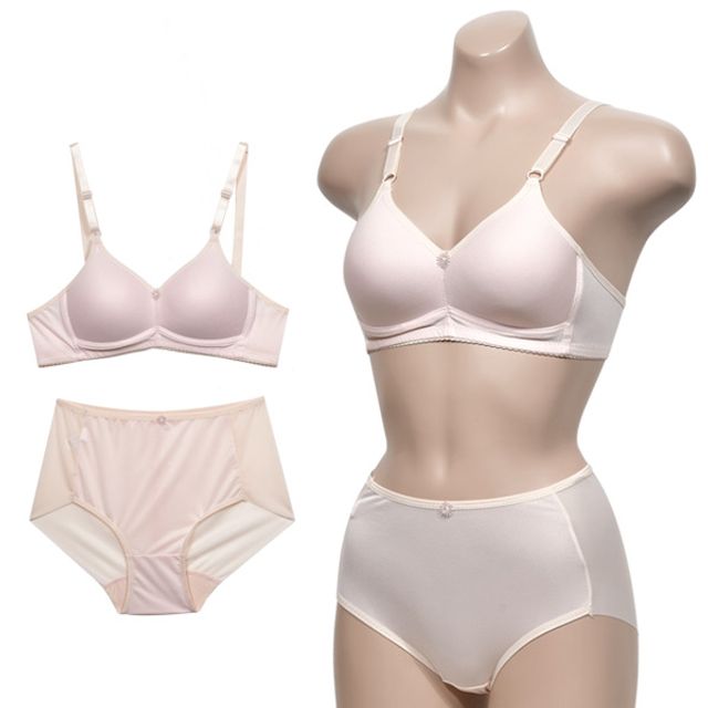 (비앤담/조은) 풀컵 노와이어 A컵 브라팬티 세트