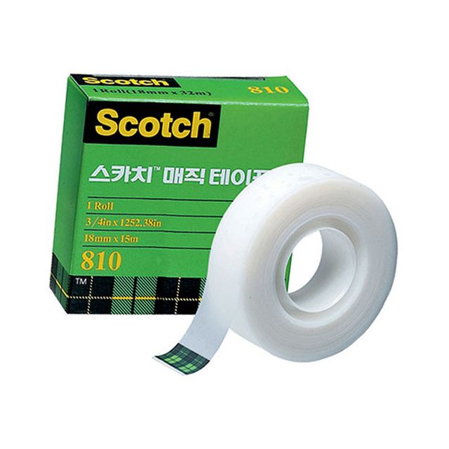 3M 스카치 매직테이프 리필 810R 18x15m 1P 문구 정리