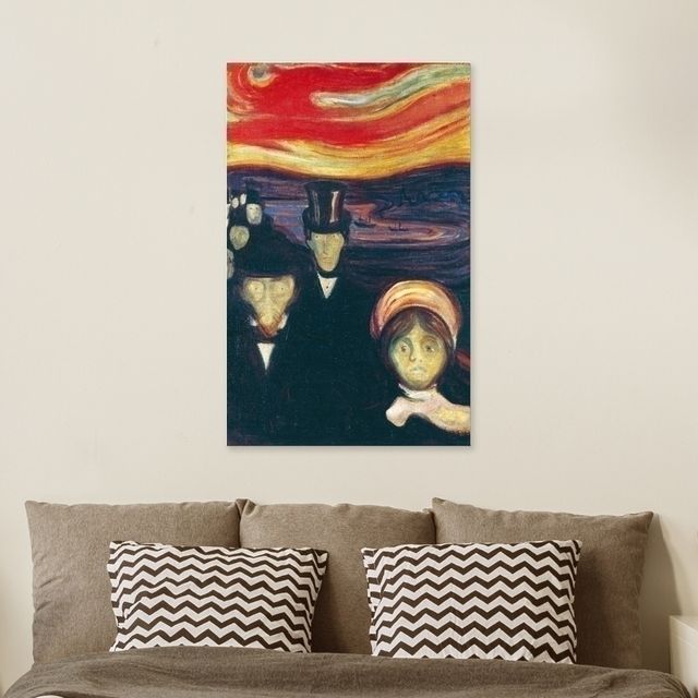 뭉크 불안 캔버스액자 35x55cm - 대형 표현주의 명화 인테리어 그림