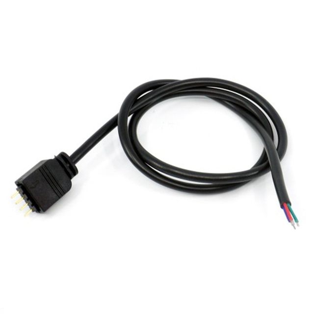 RGB LED 4선용 이중피복 커넥터 배선 50cm